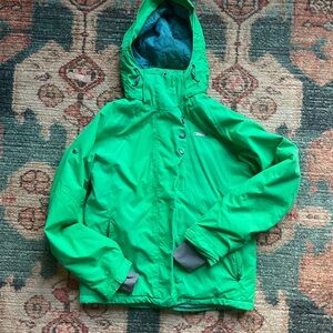 Under Armour Bright Green Insulated Ski Snowboard Jacket Hood Medium